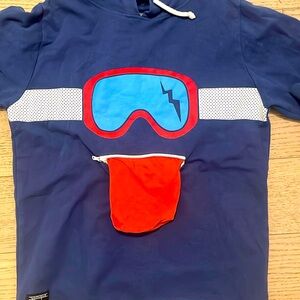 Boys Yporque “ski mask” zipper hoodie, size 10